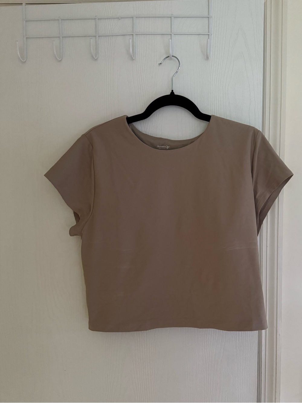 Old Navy Taupe Short Sleeve Crop Tee